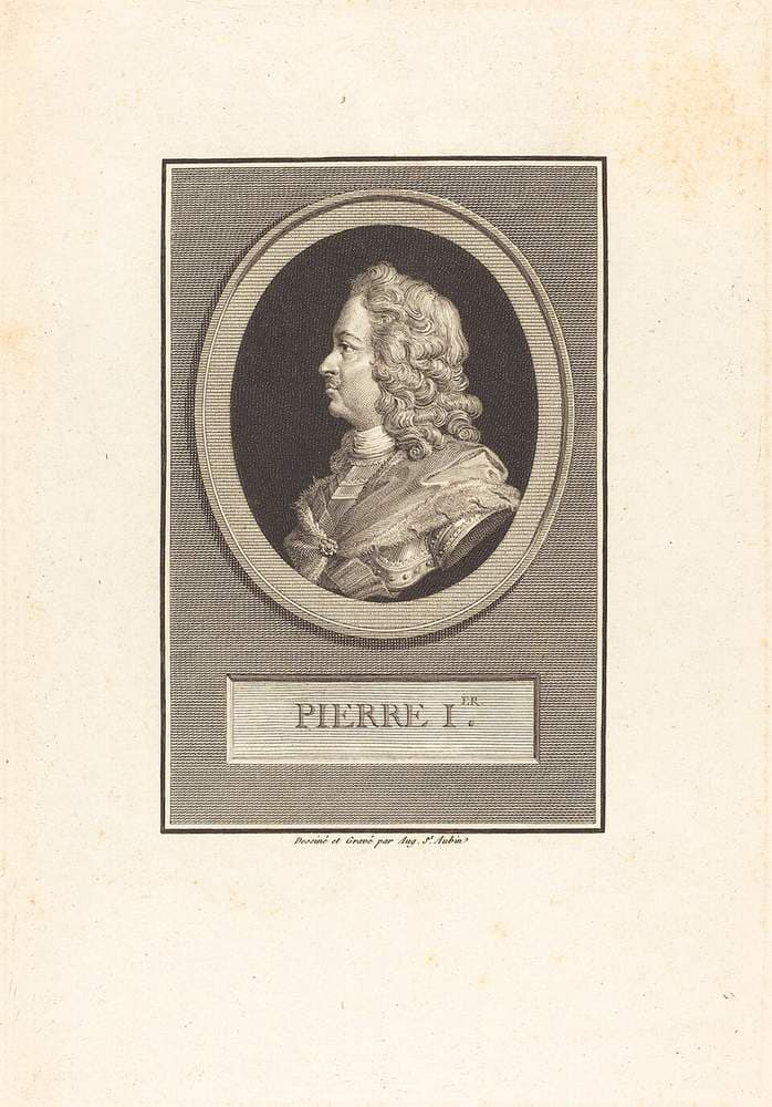Peter the Great — Augustin de Saint-Aubin