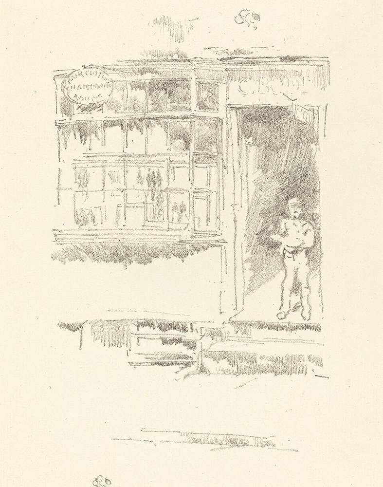 The Barber's Shop in the Mews — James Abbott McNeill Whistler