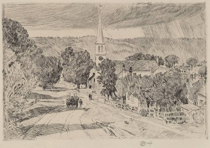 A Vermont Village — Childe Hassam