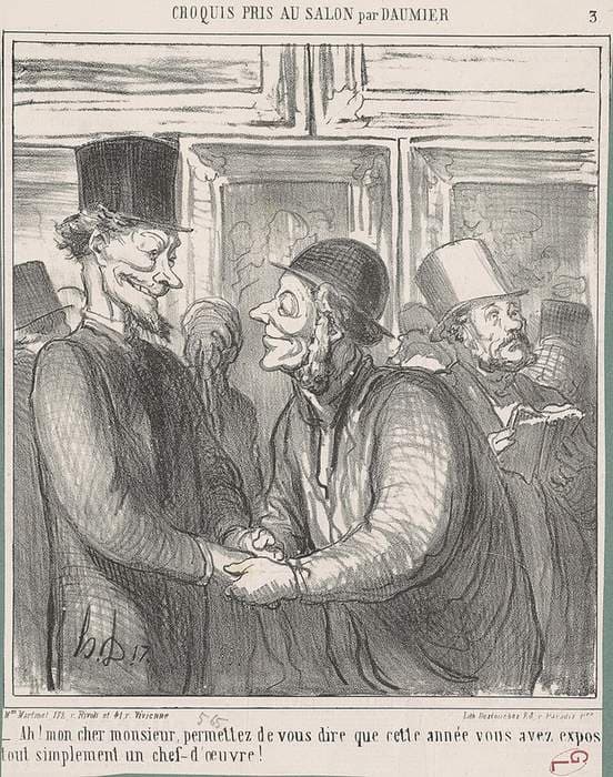 Ah! Mon cher monsieur, permettez de ... — Honoré Daumier