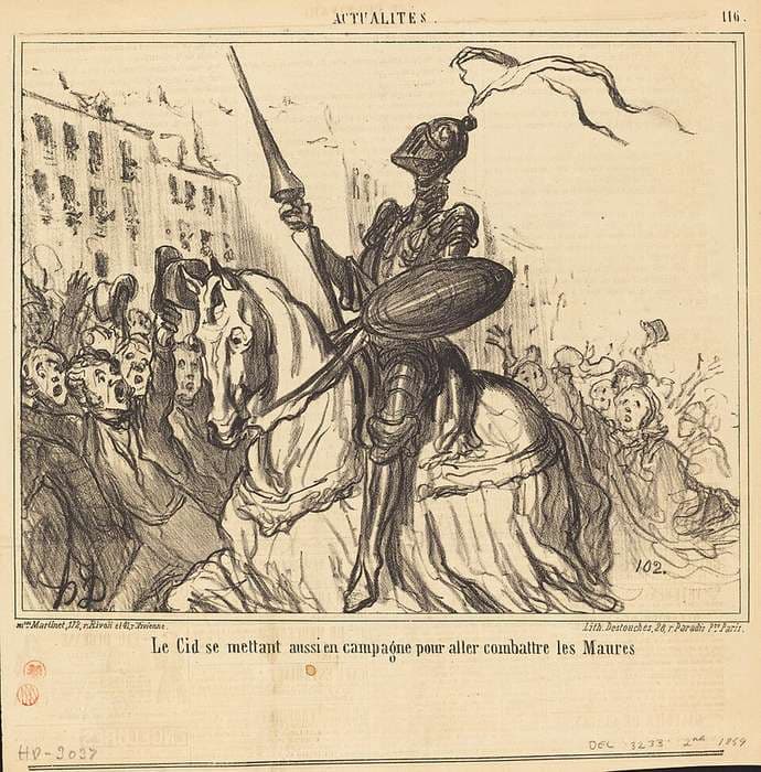 Le Cid se mettant aussi en campagne... — Honoré Daumier