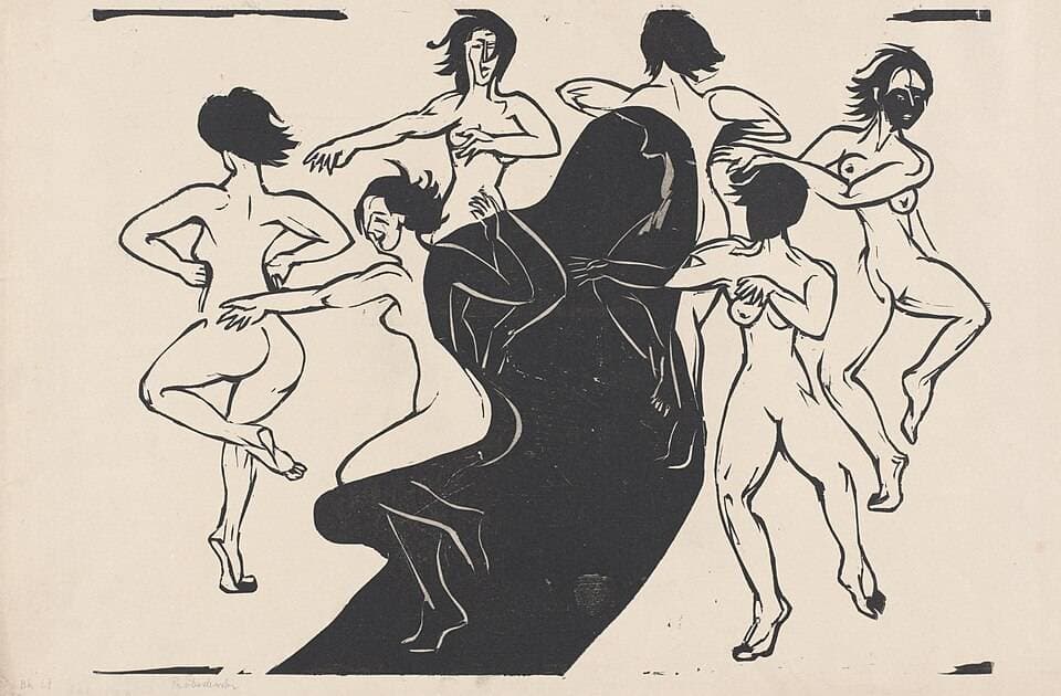 Nudes Dancing around a Shadow — Ernst Ludwig Kirchner