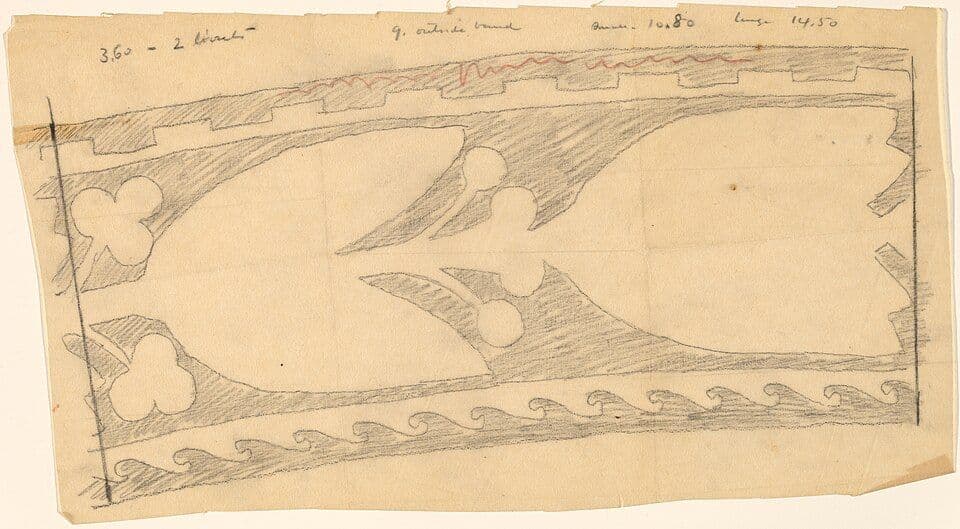 Tracing of a Border Design — Charles Sprague Pearce