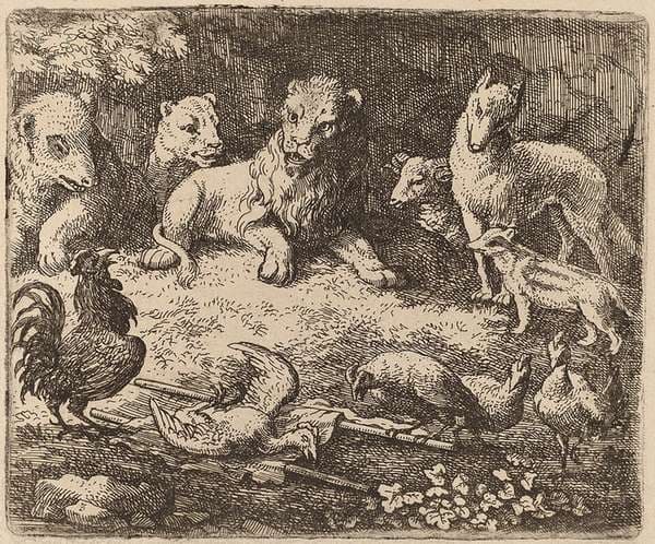 The Rooster Charges Reynard — Allaert van Everdingen