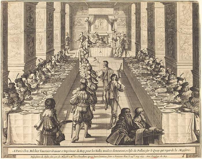 Banquet Given by the King to the New Knights — Abraham Bosse