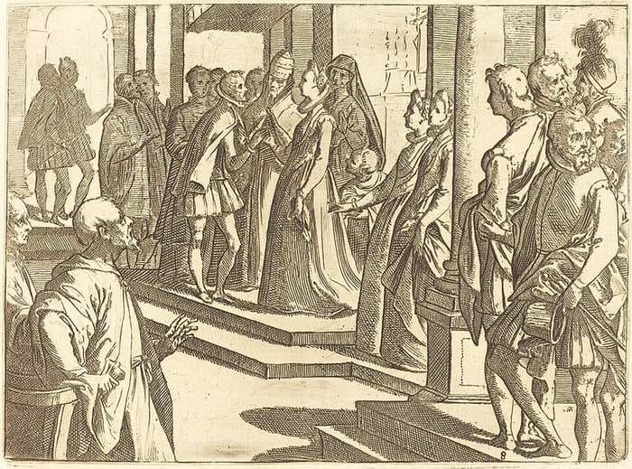 The Betrothal of Margaret of Austria to Philip III, King of Spain — Raffaello Schiaminossi