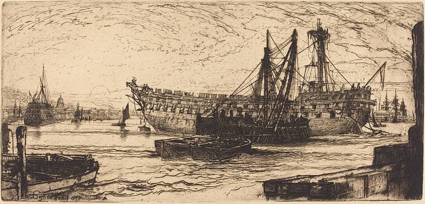 Breaking Up of the Agamemnon — Francis Seymour Haden