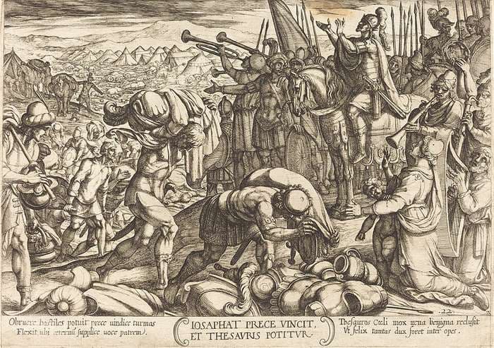 Josaphat Thanking God for His Victory — Antonio Tempesta