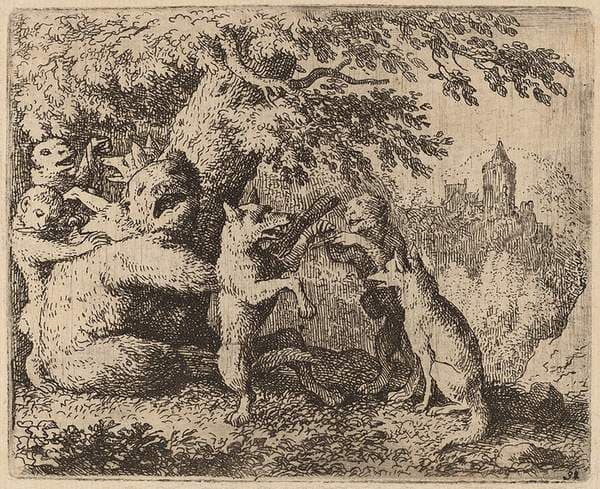 The Bear and the Wolf are Persecuted — Allaert van Everdingen