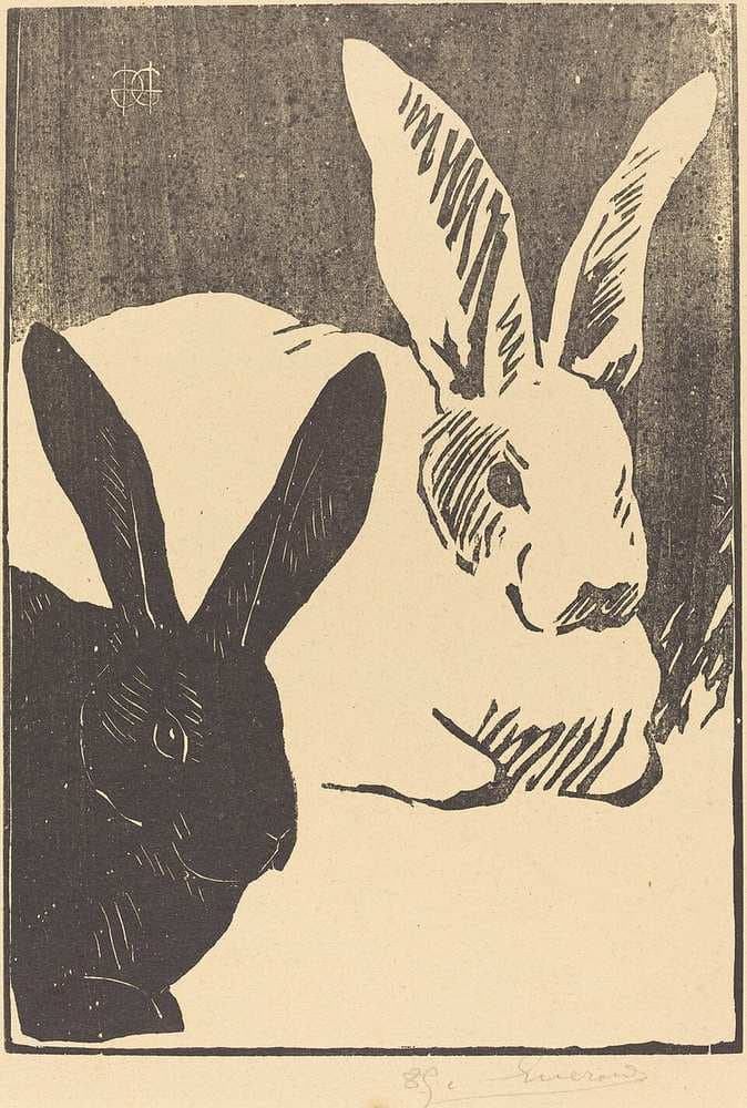 Rabbits (Les Lapins) — Henri-Charles Guérard