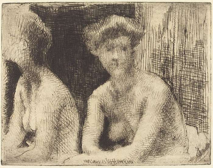 Nude Woman by a Looking Glass (Femme Nue Auprès d'une Glace) — Albert Besnard