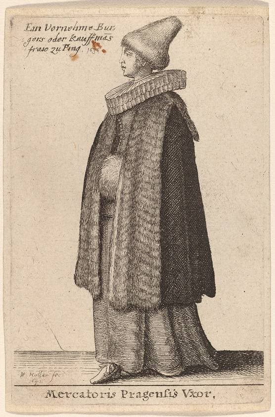 Mercatoris Pragensis Vxor — Wenceslaus Hollar
