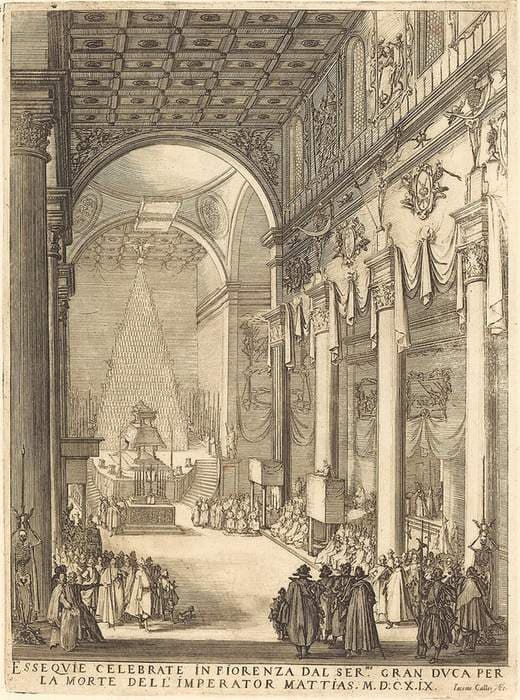 The Catafalque of the Emperor Mathias — Jacques Callot