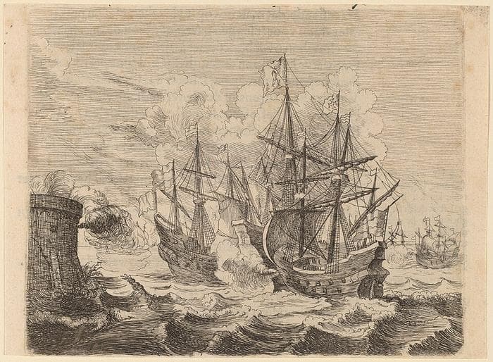 Heemskerck's Victory Over the Spanish Fleet at Gibraltar — Willem Basse