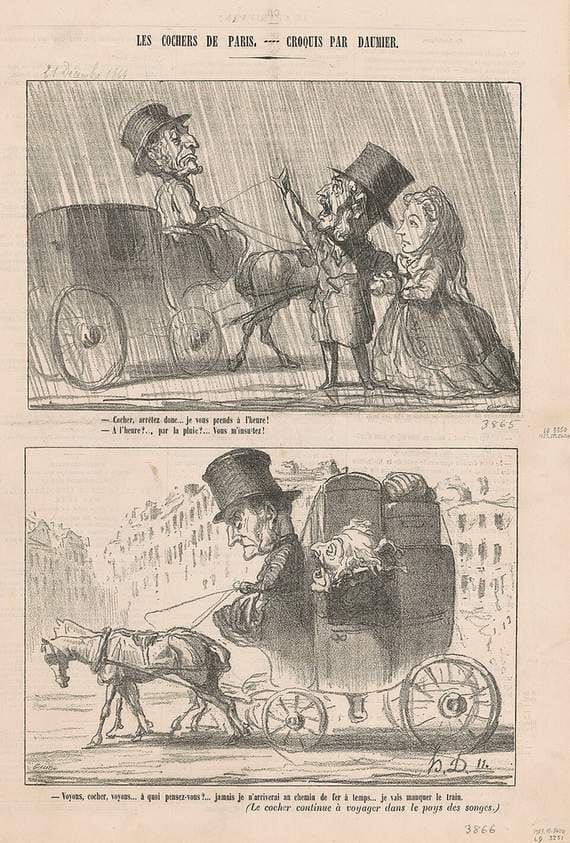 Cocher, arrêtez donc — Honoré Daumier