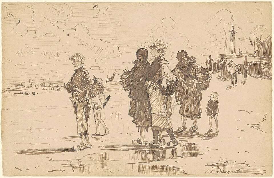 En route pour la pêche (Setting Out to Fish) — John Singer Sargent