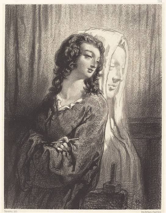 The Model and the Figure (La sculpture monumentale) — Paul Gavarni