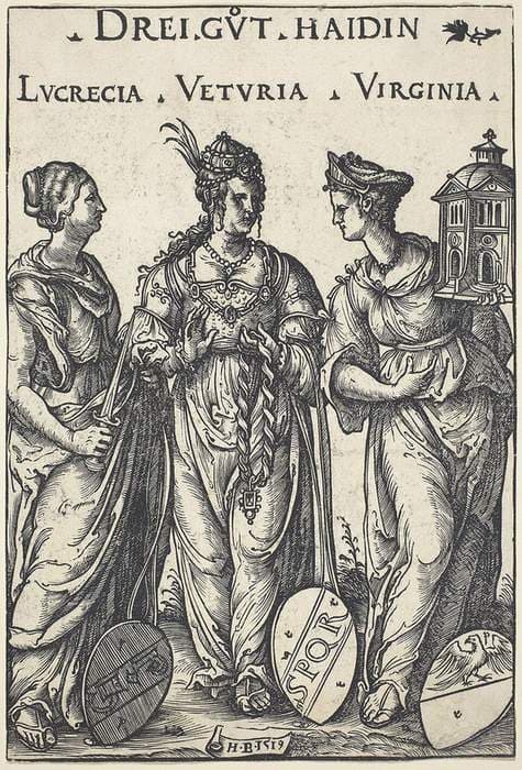 Lucretia, Veturia and Virginia — Hans Burgkmair