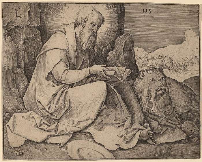 Saint Jerome in a Landscape — Lucas van Leyden