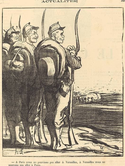 A Paris nous ne pouvions... aller a Versailles... — Honoré Daumier