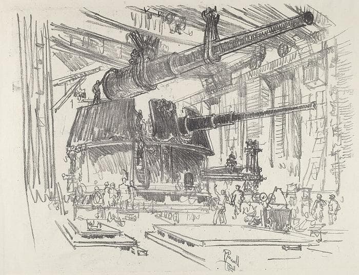 Fitting Guns in Turrets — Joseph Pennell