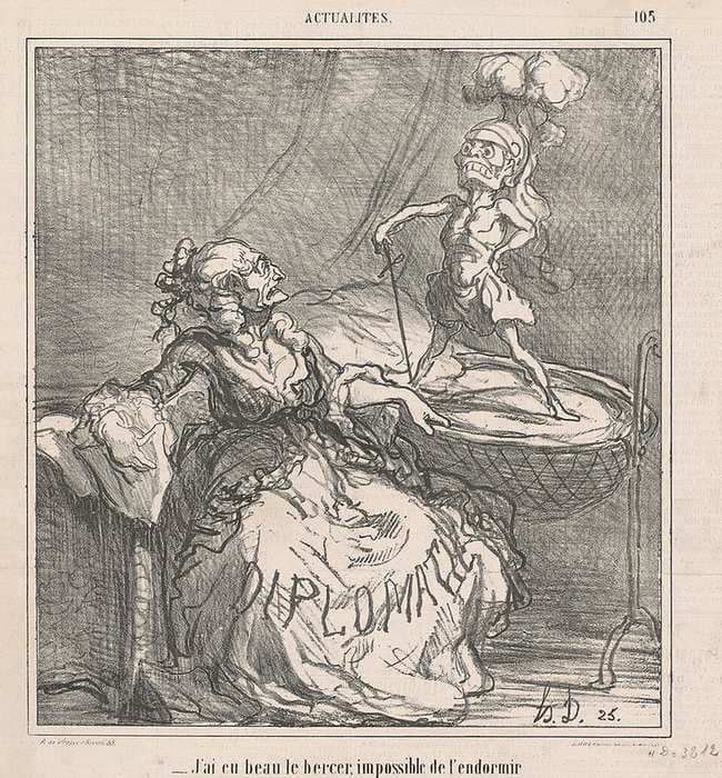 J'ai eu beau le bercer ... — Honoré Daumier