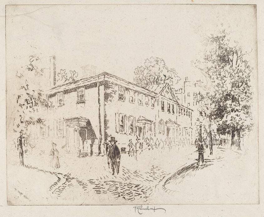 Fourth Street, Meeting House, Philadelphia — Joseph Pennell