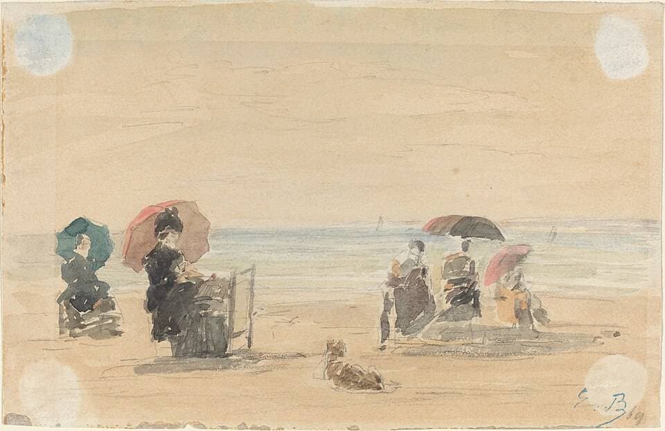 Sun-Shades, Trouville — Eugène Boudin