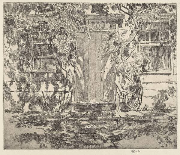 Old Doorway, Easthampton — Childe Hassam
