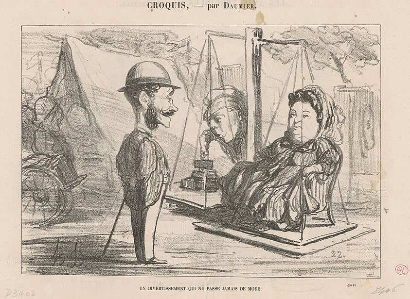 Un divertissement qui ... de mode — Honoré Daumier