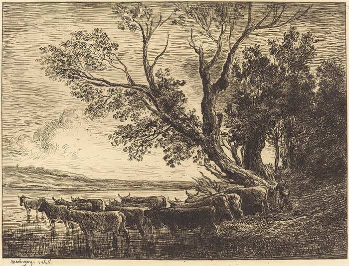 The Ford (Le Gue) — Charles-François Daubigny