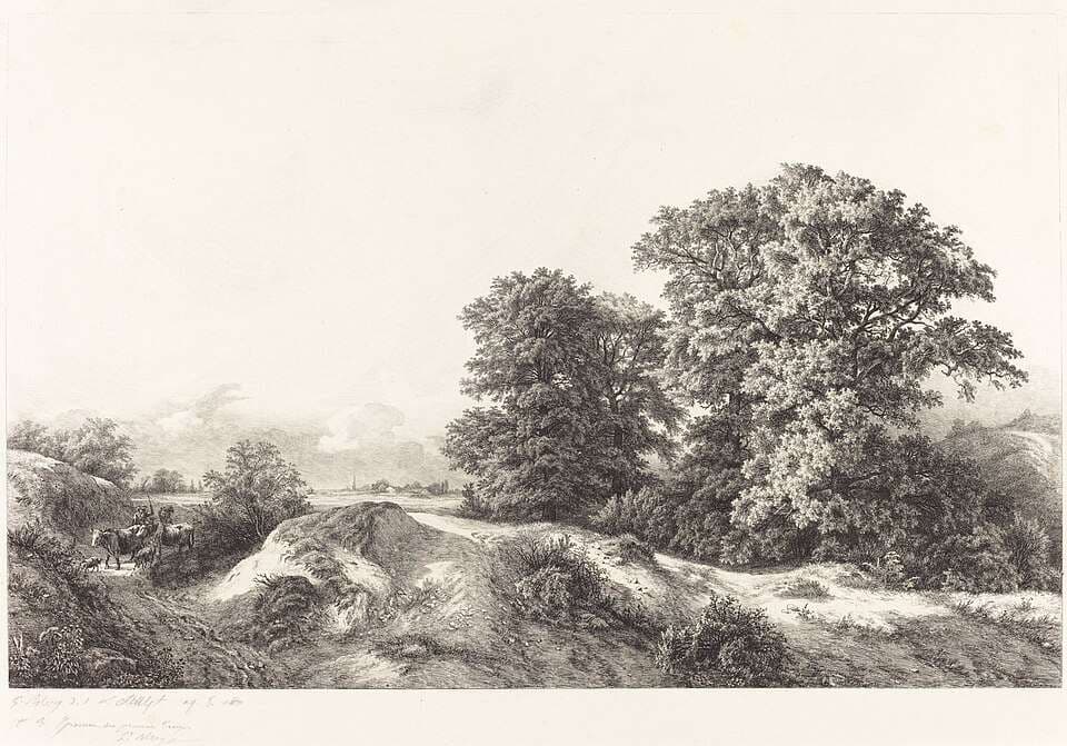 Oaks in the Vaux de Cernay — Eugène Bléry