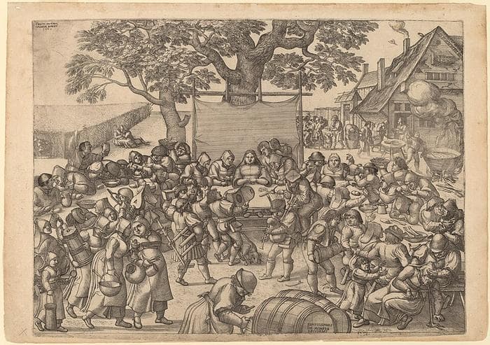 The Large Rustic Wedding Feast — Peter van der Borcht