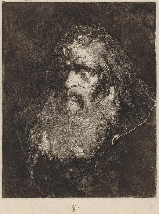 Old Man with Bare Head — Giovanni Domenico Tiepolo