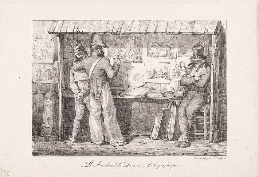 Le Marchand de dessins lithographiques (The Lithograph Seller) — Nicolas-Toussaint Charlet