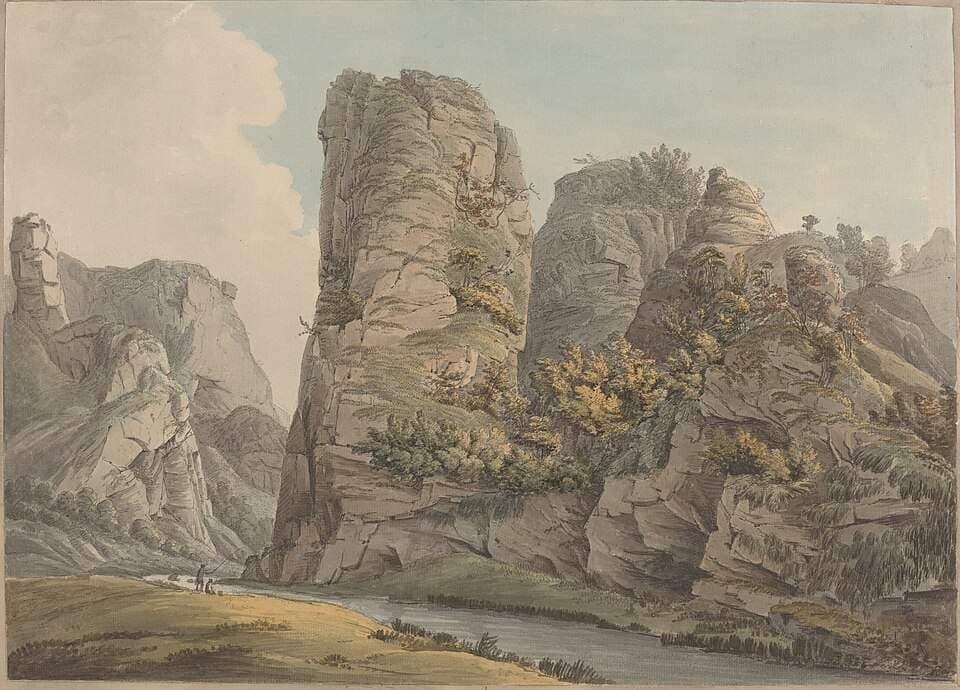 A Singular Rock in Dove-Dale named the Pickerell — William Day