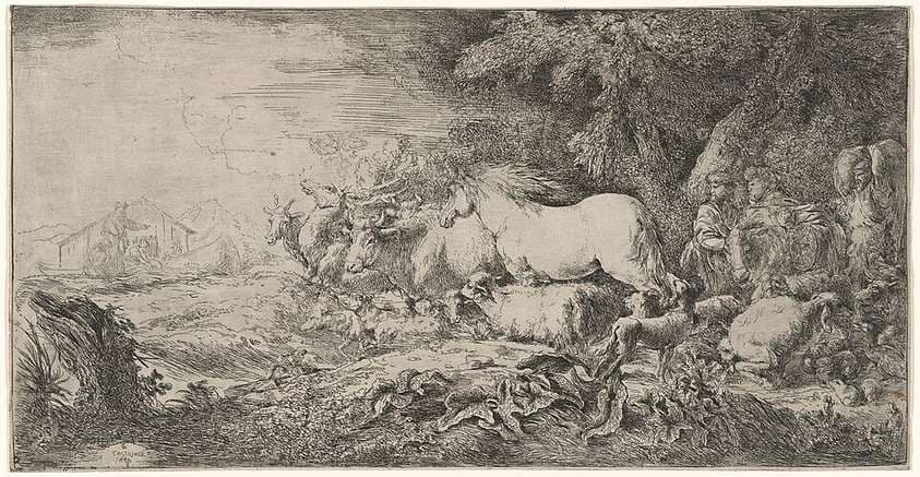 The Animals Going toward the Ark — Giovanni Benedetto Castiglione