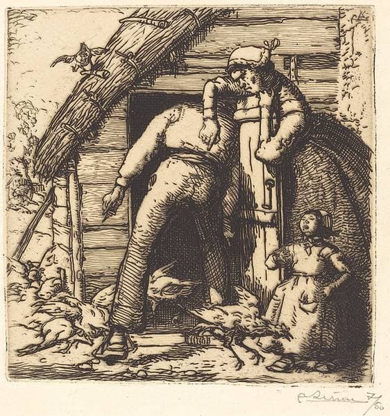 The Poulterer, Vendee (Le Poulailler, Vendee) — Auguste Lepère