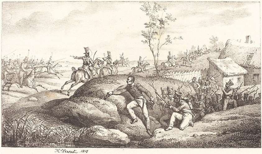 Infantry Ambush against the Cosacks — Horace Vernet