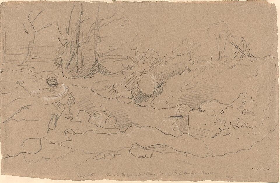 Bayswater, Clearing the Ground between Queen's Road and Porchester Terrace — John Linnell