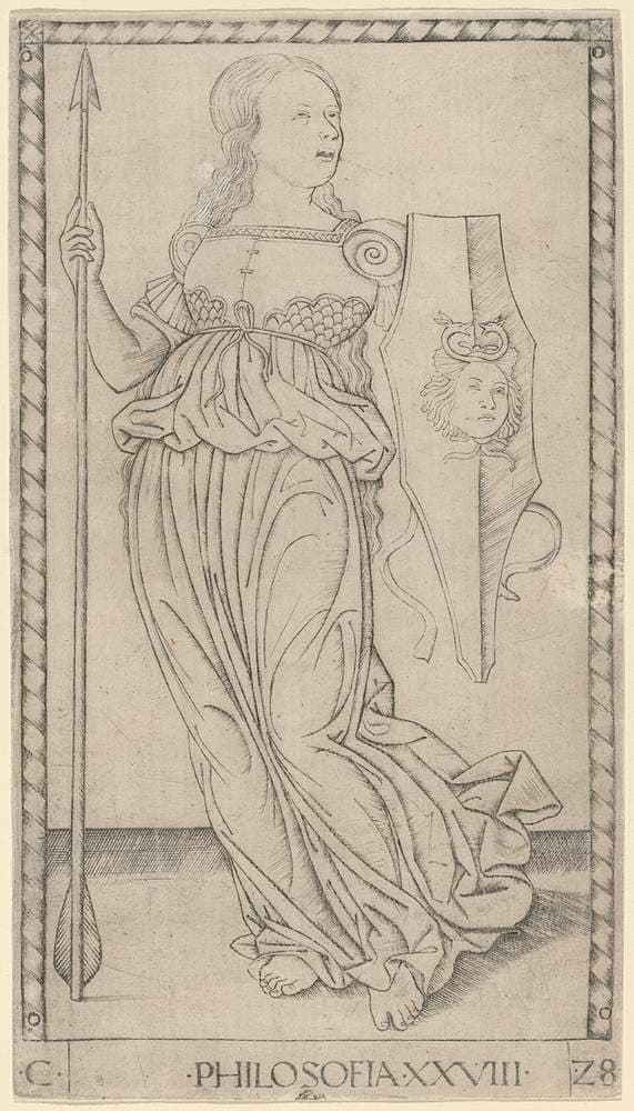 Philosofia (Philosophy) — Master of the E-Series Tarocchi