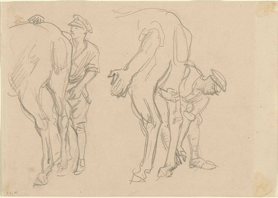 Studies for "Scots Grey" — John Singer Sargent