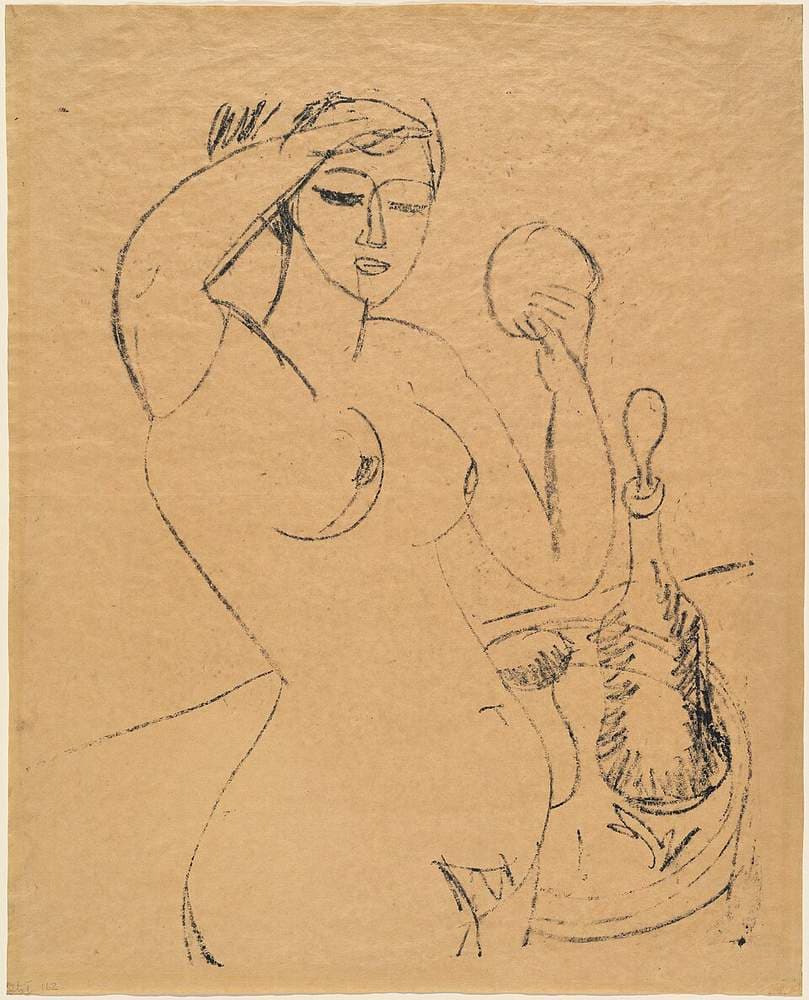 Nude Girl at her Toilette — Ernst Ludwig Kirchner