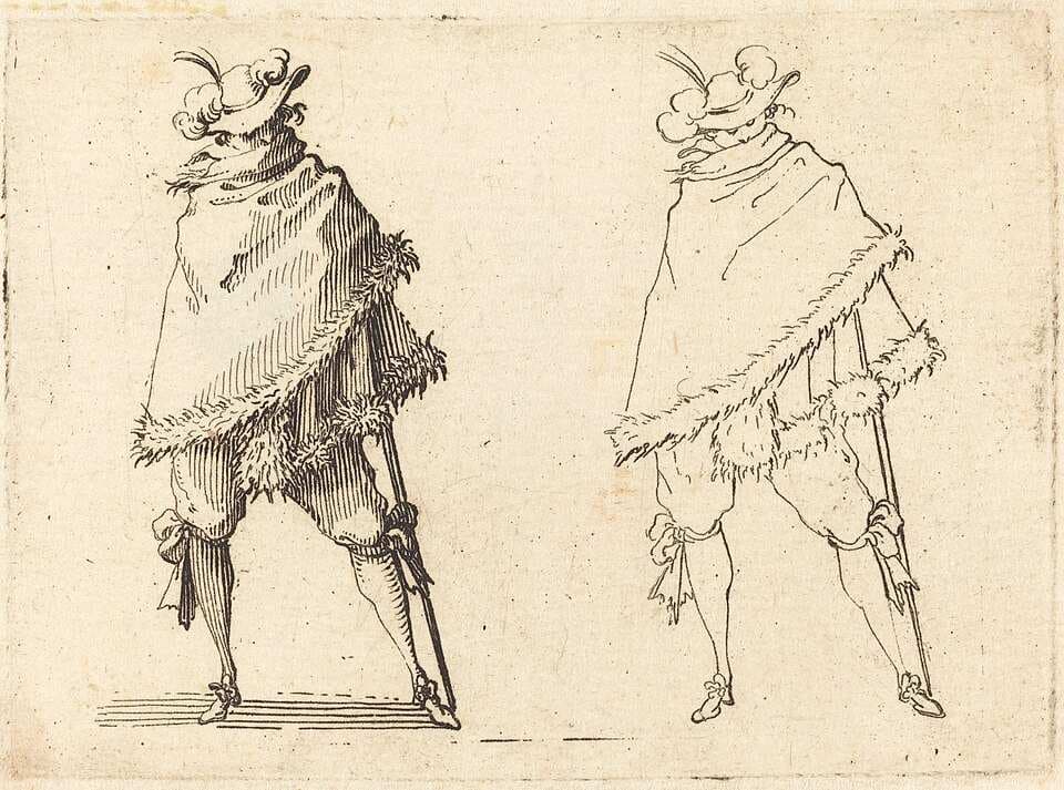 Man Wrapped in His Mantle — Jacques Callot