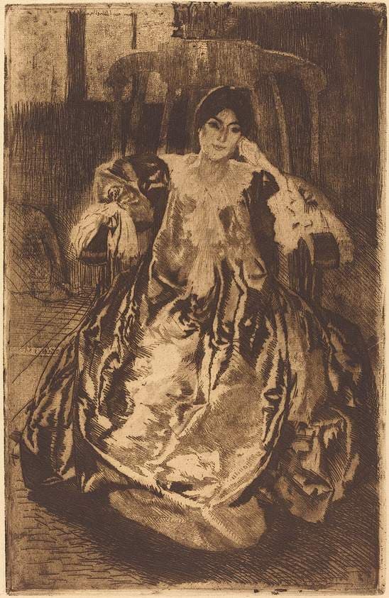 The Silk Gown (La Robe de Soie) — Albert Besnard