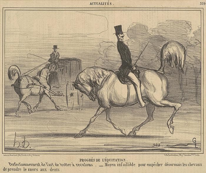 Progrès de l'équitation — Honoré Daumier