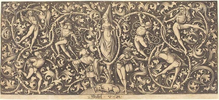 Ornament with Morris Dancers — Israhel van Meckenem