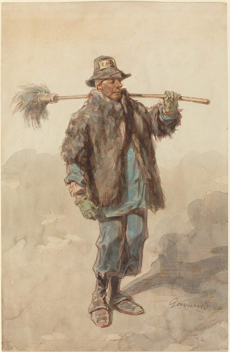 The Street Sweeper (Le Cantonnier) — Paul Gavarni