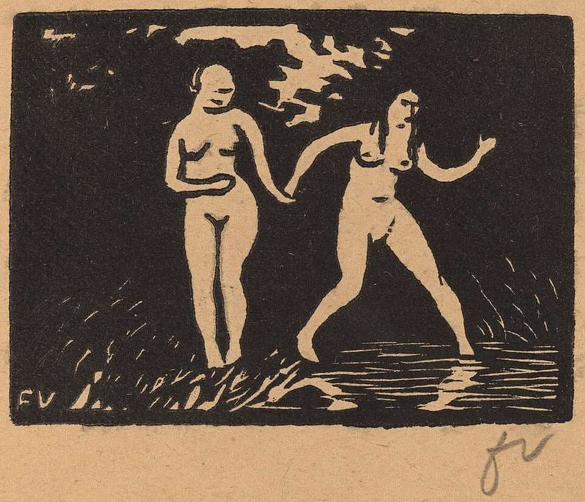 Entering the Water (L'entrée dans l'eau) — Félix Vallotton