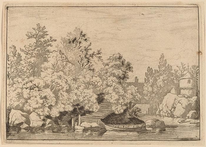The Cudgel Dam and Covered Bridge — Allaert van Everdingen